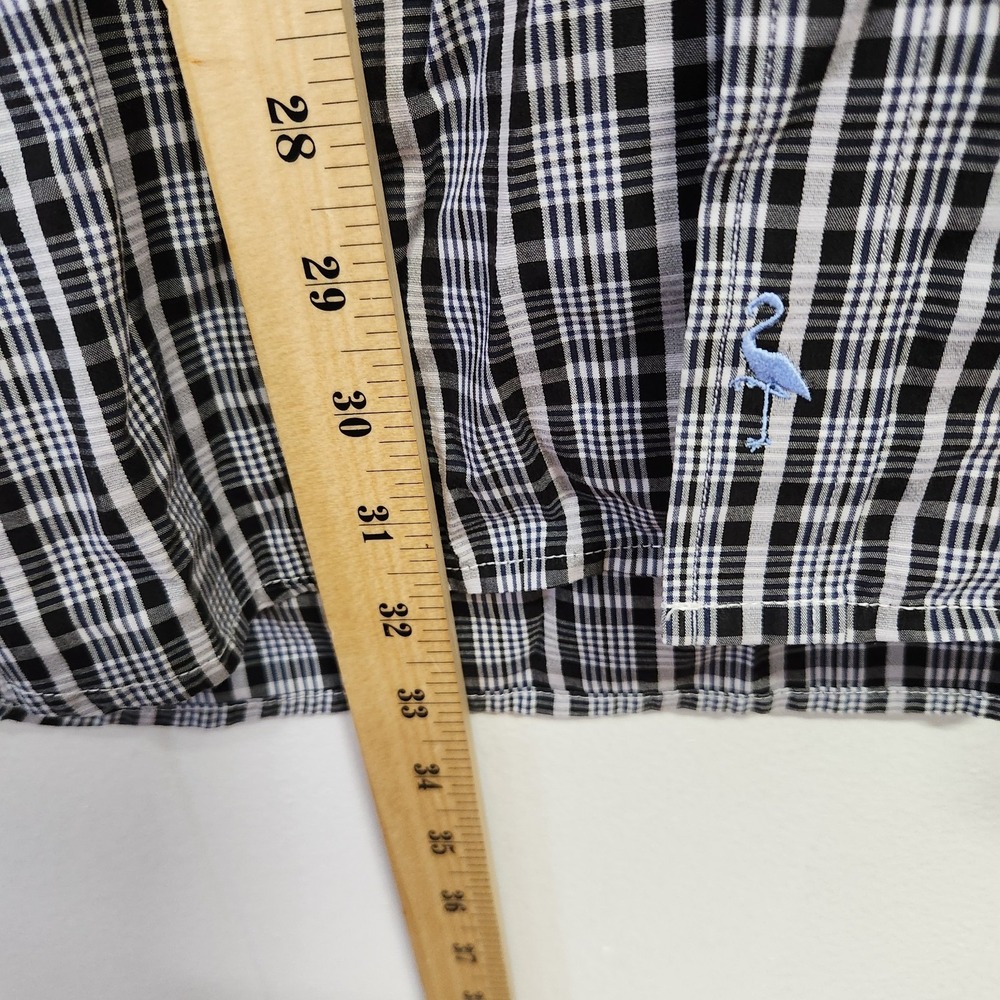 TailorByrd Shirt Mens 2XL Black White Plaid Button Down Long Sleeve Cotton XXL - Picture 10 of 11